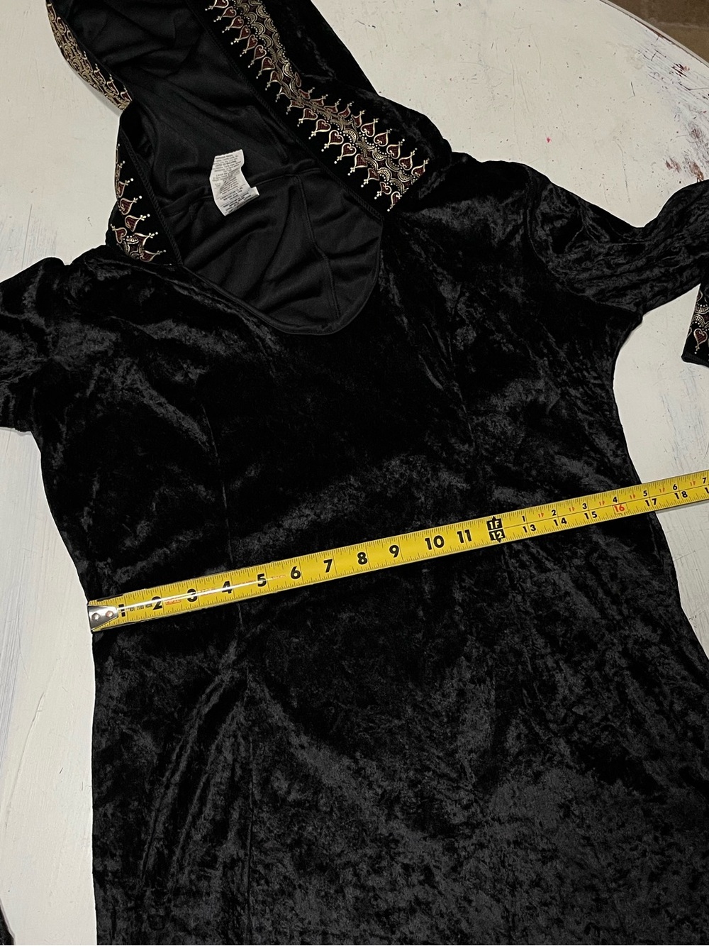 Rubies Black Velvet Midnight High Priestess Halloween Costume L Hooded Vampire - Picture 8 of 11